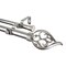 Rod Desyne Flora Double Curtain Rod 28-48 inch - Satin Nickel